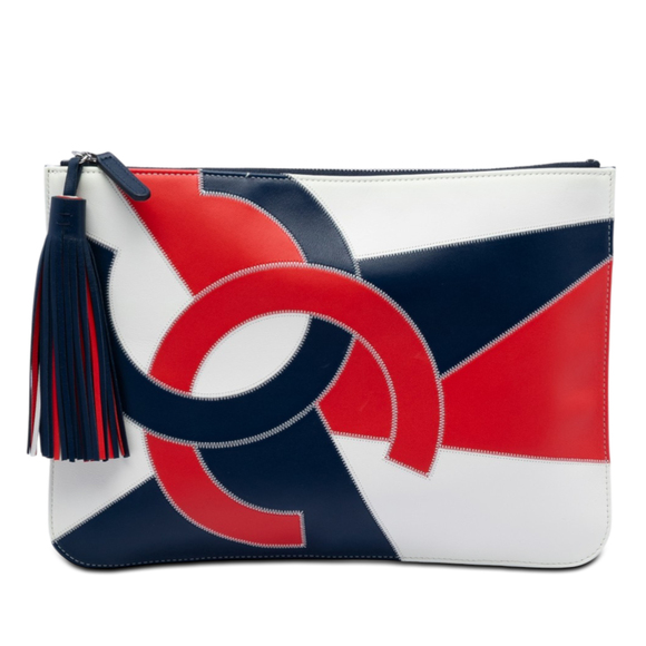 Chanel Handbags - Pre-Loved Chanel CC Lambskin Patchwork Tassel Clutch